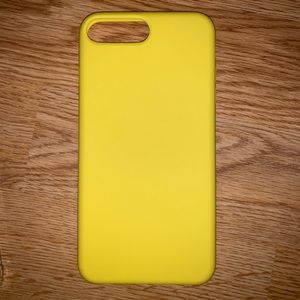 iPhone 7/8 Plus silicone yellow case.